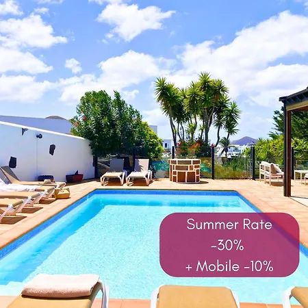 Exclusive In Authentic Village Of - Calm Neighborhood -game And Bar - Charcoal Grill - Heated Pool - 10 Mn Wineries And Timanfaya 빌라